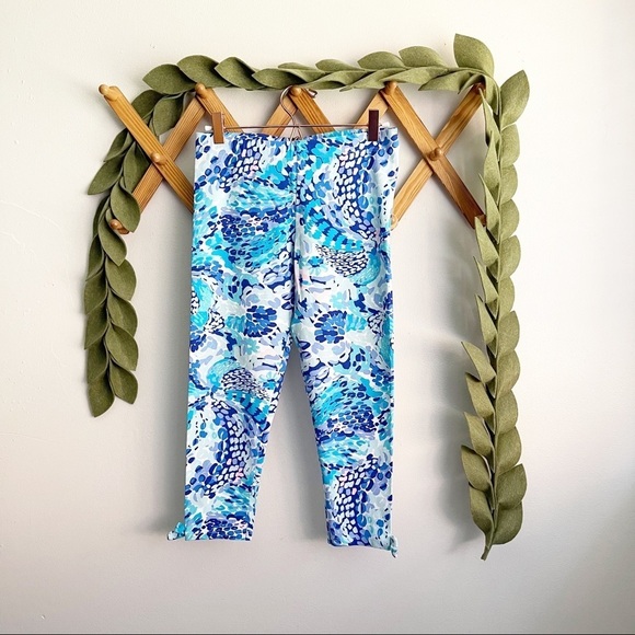 Lilly Pulitzer Peacock Print Bow Leggings